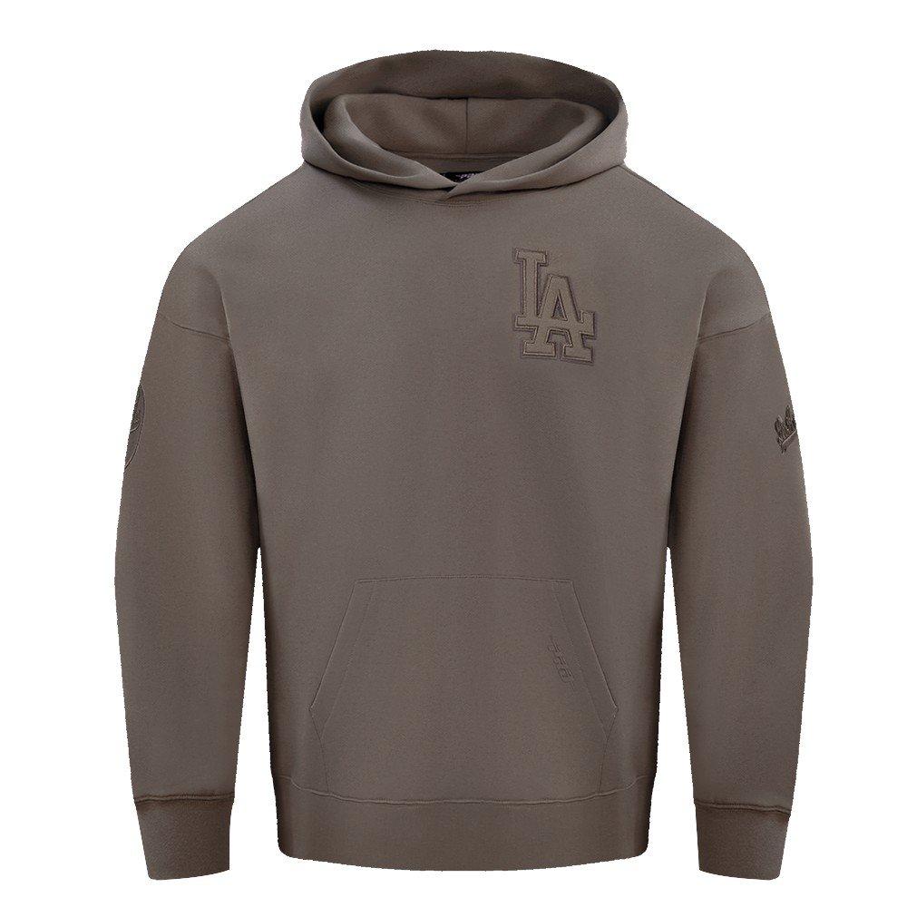 Pro Standard Men's MLB Los Angeles Dodgers Neutral Drop Shoulder Pullover Hoodie - Dk Taupe - DK TAUPE